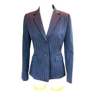 Tahari Arthur S Levine Women Black Pinstripe Blazer Jacket Women Size 4
